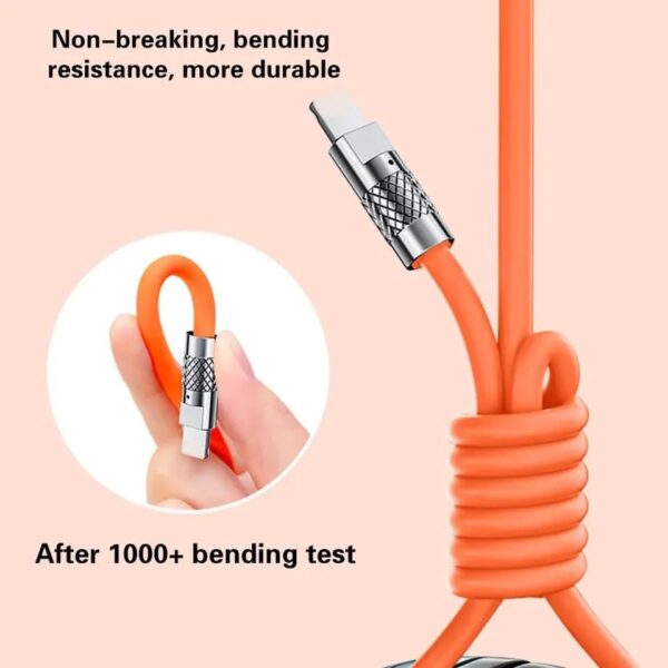 Metal 3in1 Fast Charging Cable Zinc Silicone 12ow