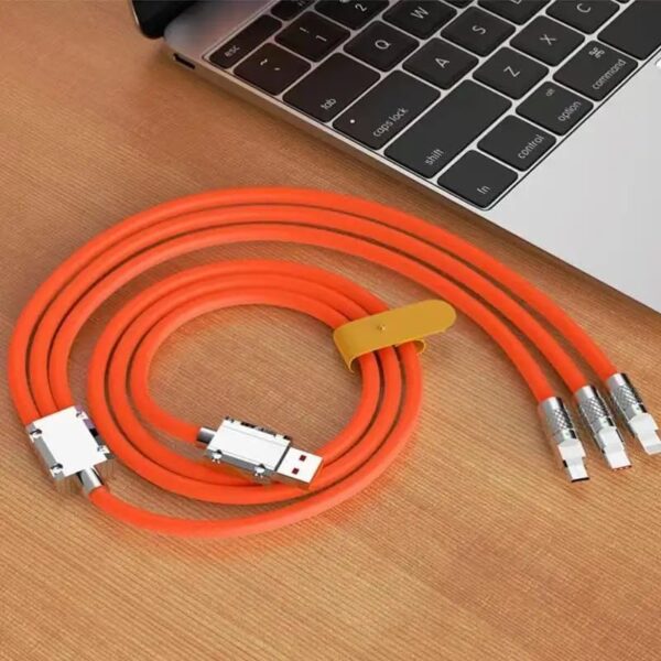 Metal 3in1 Fast Charging Cable Zinc Silicone 12ow